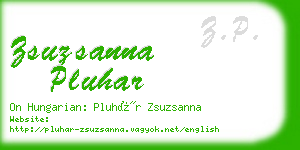 zsuzsanna pluhar business card